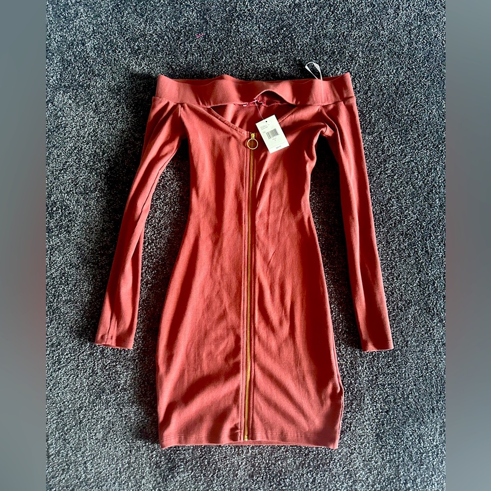 Guess , brand new , dark orange dress , size XS